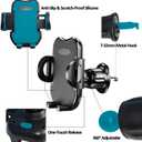 Air Vent Car Phone Mount: Stable No-Shake Holder for 3-7" Phones, One-Hand Operation, Anti-Drop Clip for iPhone & Android, Driving Safety Solution