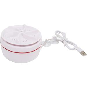 TOPINCN Powerful Motor Portable Mini Turbo Washer for Daily Laundry, Small Clothing Household Small Washing Machine Ultrasound Turbo Washer Laundry (USB Powered with Blue Light), White