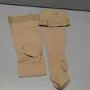 beister 15-20 mmHg Medical Compression Stockings with Dot Silicone Band, Closed Toe Thigh High Graduated Compression Socks for Women Men, Circulation Support Pressure Stockings for Varicose Veins, DVT (XXL, Beige)