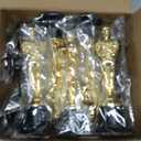 Bedwina Gold Trophy Award Mini Trophies Bulk - (Pack of 12) 6 Inch Tall Plastic Golden Statue Award, Party Themed Decorations, Winners or Appreciation Gifts Game Prizes for Adults & Kids