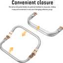 VILLCASE 5.90 Inch Metal Purse Frame with U-Shaped Carry Handle Durable Kiss Lock Clasp for DIY Handmade Clutch Coin Purse and Small Tote Bag Making Supplies