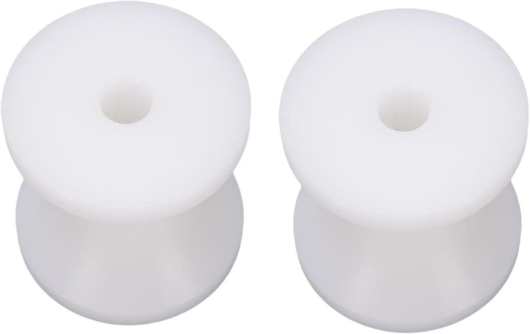 Aramox Marine Keel Roller, 2Pcs White Bow Boat Rollers 51x50mm for Yachts Lifeboats