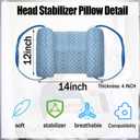 Head Stabilizer Pillow - Upright Neck Posture Pillow for Adults Sleeping Anti Wrinkle Inclined for Wedge Wheelchair Bed