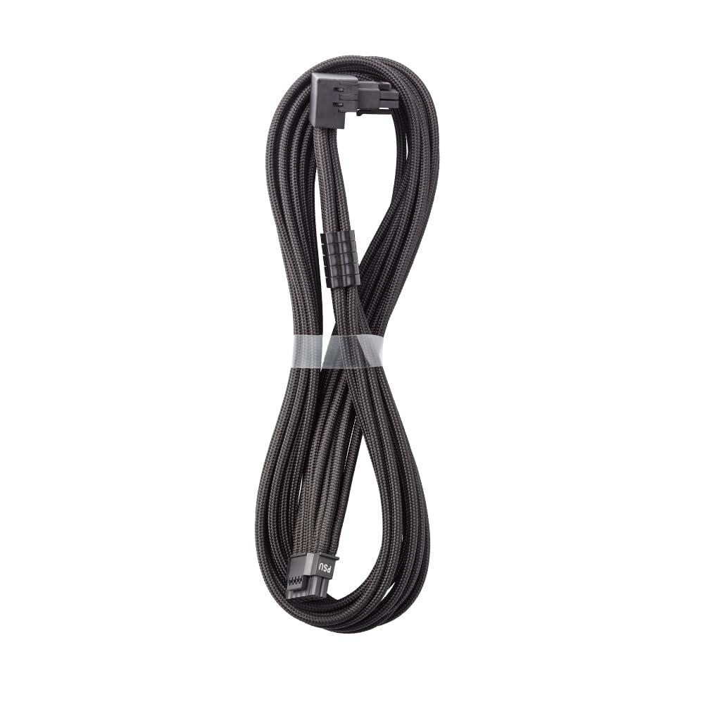 CableMod Universal Pro ModFlex Sleeved 12V-2x6 12VHPWR 90 StealthSense Direct PCIe Cable (Variant B, Black)