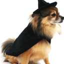 Midlee Halloween Witch Cape and Hat Dog Costume (Large)