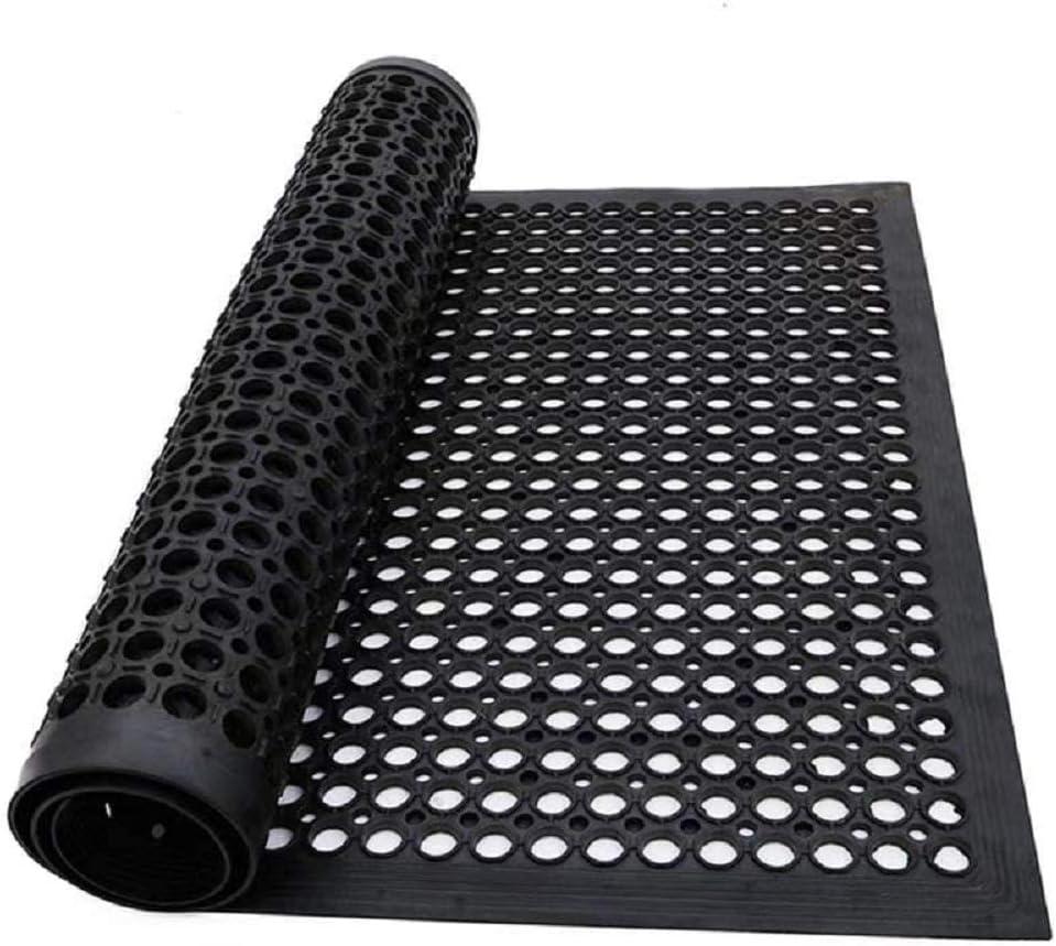 3x5FT Rubber Floor Mat Commercial Anti Fatigue Rubber Drainage Mat New Non Slip Bar Floor Mat Door Mats for Deck,Pool,Restroom,Bathroom,Kitchen,Wet Areas
