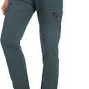 TBMPOY Women's Hiking Cargo Pants Lightweight Water Resistant Quick Dry Fishing Camping Travel Work Pant with 6 Pockets (Blue, S)