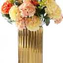 WHJY 7 inch Nordic Minimalist Ceramic Vase, Creative Home Decoration, Home, Office, Centerpiece,Table and Wedding, Bridal Shower - Gold Finish