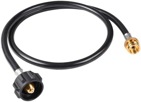 SHINESTAR 4 FT Propane Hose Adapter for Buddy Heaters, Coleman Camping Stoves，Blackstone 17" 22" Tabletop Griddles, Weber Traveler/Q Grills and More, Connect 1lb Small Appliances to Large Tanks