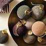 36PCS Velvet Christmas Ball Ornaments Set, Brown Flocked Christmas Xmas Tree Decorations Shatterproof Glitter Plastic Hanging Ball Ornaments for Wreath Home Party Holiday Decor with 7 Styles in 3 Size