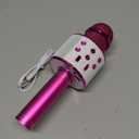 KIDWILL Wireless Bluetooth Karaoke Microphone for Kids, 5-in-1 Portable Handheld Karaoke Mic Speaker Player Recorder with Adjustable Remix FM Radio for Kids Girls Boys Teens Birthday-Hot Pink