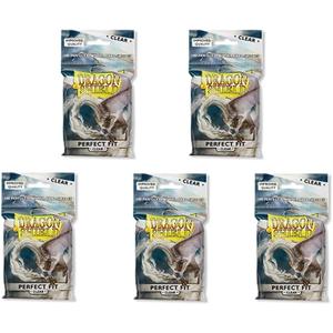 5 Packs Dragon Shield Inner Sleeve Clear Standard Size 100 ct Card Sleeves Value Bundle! (Top Loader Clear)
