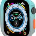 Soft Flexible TPU Case Compatible for Apple Watch Series 10 (2024) 46mm Lightweight Protective Bumper Cover for Apple Watch Series 10 46mm Case No Screen Protector (Green-Grey)