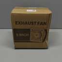 HG Power 6 Inch Exhaust Fan, 308CFM Wall Exhaust Fan for Kitchen, Metal Extractor Fan for Attic, Garage, Window Ventilation, HVAC System (White)