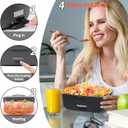 Heated Lunch Box 90W Electric Lunch Box for Adults with 2L Stainless Steel Container Portable Food Warmer for Men/Car/Truck/Work/Travel Loncheras Para Hombres De Trabajo 12/24/110v
