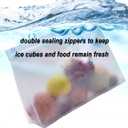 3 x 2PCS Reusable Ice Storage Bag, 10x7x2.2 Whiskey Ice Ball Storage Bags with Secure Zipper Seal Leak Proof Ice Bags, Freezer Bags for Ice and Food Storage - BPA-Free