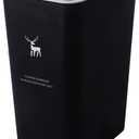 Sooyee 14 litres Bathroom Trash Can with Lid,3.7 Gallon Kitchen Garbage can for Powder Room,Bedroom,Kitchen,Bathroom,Craft Room,Office,Black