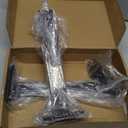 4 Pack - 10 inch Black Hidden L Shelf Bracket (1/5 Inch Thicked) Iron Floating Shelf Brackets Rustic Industrial Metal Brackets for Shelf Support