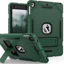 9.7" Case for iPad 6th/5th Generation 2018/2017, for iPad Air 2 / Air 1st / Pro 9.7, Heavy Duty Shockproof Protective 9.7 Inch Cover with Built-in Stand for i Pad 6 5 Gen(Deep Green)