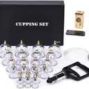 MUCHOO Cupping Set Professional Chinese Acupoint Cupping Therapy Sets Portable, Suction Hijama Cupping Set with Vacuum Magnetic Pump Cellulite Cupping Massage Kit 22-Cup