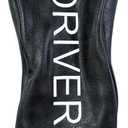 Golf Club Covers  Leather Driver Headcover, Fairway Wood, 3 Wood, Hybrid, Fits Mallet Blade Putter Head Covers Alignment Stick Cover