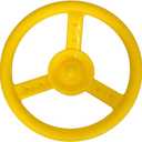 Pirate Ship Wheel Fun Playground with Screw Amusement Park Outdoor Garden Kids Toy Steering Climbing Frame Gift sy Install Swing Accessory Lightweight(Yellow)