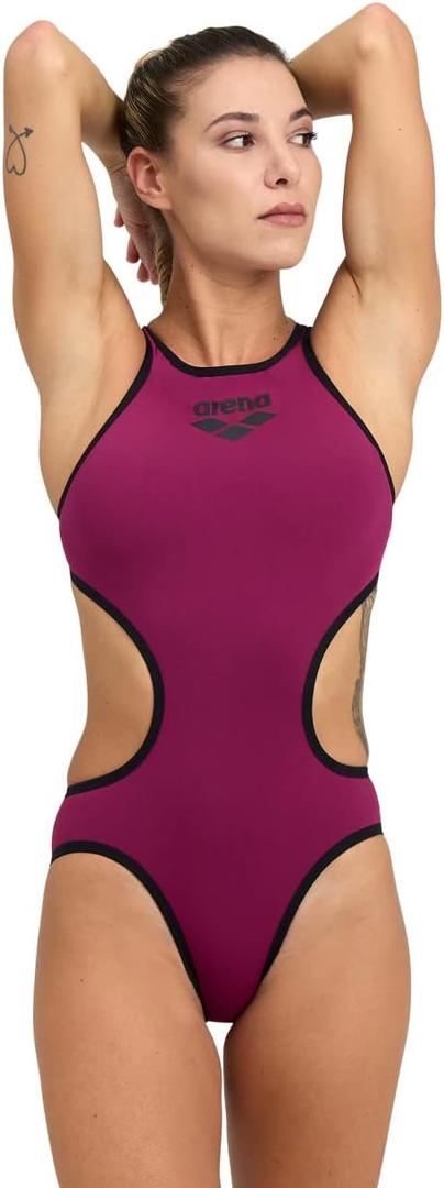 ARENA Womens Women Sports Swimsuit One Big Logo Tech Back 26