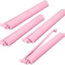 4 Pcs 18.7 Inch Light Pink Acrylic Mahjong Tile Racks with Pushers for Game Night American Mahjong Racks Tile Set for Mah Jong Lovers and Beginners