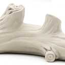 Aquarium Decorations Ceramic Artificial Stump Cave,Betta Fish Tank Accessories Hollow Tree Stump Decor 1-Piece, 203x2