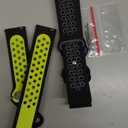 3 Pack Waterproof Silicone Gizmo Watch Band for Kids Compatible with Gizmo Watch 3 2 1/ Gabb Watch 3 2 1/ SyncUP/Cosmo JrTrack Watch, Breathable Soft Sport Bands with Air Holes Design for Boys Girls (Black Gray /Black Blue /Black Green)