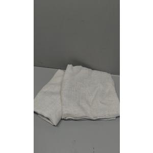 LAMIT Short Linen Kitchen Window Curtains 36 Inch Length, Over Sink Semi Sheer Light Filtering Panels Back Tab and Rod Pocket Drapes for Basement Bathroom Window, 2 Panels, Cream Ivory34 x 36 Inch (Natural)