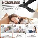 Obabala Black Outdoor Ceiling Fan, 52 in Ceiling Fans No Light with Remote Control, 3 Blades, 6 Speed Reversible DC Motor Modern for Patios, Living Room, Bedroom, Porch