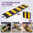 Dog Ramp for Car 71" X 17.6" Extra Long Folding Pet Ramp for Large Dogs up to 250 LBS, Heavy-Duty Aluminum Frame, High-Visibly Yellow Dog Ramps for SUV Truck Cars