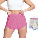 Women's Plastic Pants for Adult Diapers Incontinence Waterproof Cloth Diaper Cover Leakproof Rubber Underwear Alternative (Pink, M)