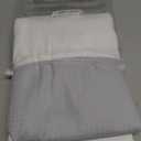 Full Bed Skirt, Grid Plaid Soft Quadruple Pleated Ruffle Bed Skirt, Tailored Dust Ruffle 14 Inch Drop Easy Fit, Machine Washable (Silver Grey)