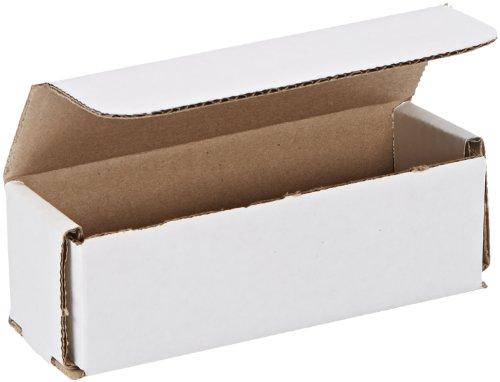 Aviditi White Corrugated Cardboard Mailing Boxes, 6" x 2" x 2", Pack of 50, Crush-Proof, for Shipping, Mailing and Storing