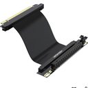 Pomya 20cm PCIe 3.0 X16 Graphics Card Extension Cable  Black, Plug and Play, Easy Installation, Vertical GPU Mount, Compatible with All Graphics Devices