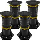 AJOFIEK 2026 Bed Support Legs, 8.3"- 13.4" Adjustable Height Bed Frame Support Legs, Bed Legs Replacement (4-Pack)