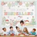 2 x Funrous Winter Wonderland Bulletin Board Decorations Set - Winter Classroom Decoration January Bulletin Boards Snowflake Pastel Groovy Snowman Xmas Cutouts for Christmas Holiday School Wall Decor