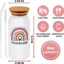 Teacher Appreciation Gift - Thank You for Women, Valentines or Birthday - 16 Oz Can Glass