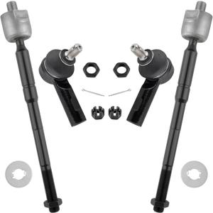 ES80309 EV409 Front Inner & Outer Tie Rod Ends Left & Right Suspension Kit for Toyota Tacoma 1995-2004 2WD / RWD 5-Lug Models, Pack of 2