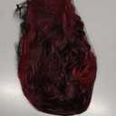 REECHO Ponytail Extension 30" Long Claw Clip Ponytail Extension Curly Wavy Pony Tails Hair Extensions Synthetic Hairpiece for Halloween Cosplay, Burgundy