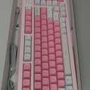 AULA 99 Key Keyboard, Wireless Gaming Keyboard Bluetooth Computer Keyboards Creamy Cute with Number Pad RGB Backlit Tri-Mode BT/2.4GHz/USB-C - Pink