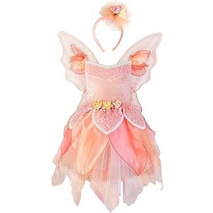 DJDLPARTY Pink Fairy dresses up costume set for Girls with Wing and Headband  4 years