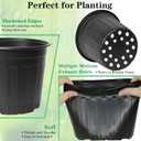 100-Pack 9.5 Inch Flexible Plastic Plant Pots, Thickened Soft Nursery Pots Seed Starting Container for Indoor Outdoor Plants, Seedlings, Vegetables, Succulents and Cuttings