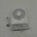 Koonie USB Fan, Strong Wind Ultra Quiet Small Desk Fan 220 Tilt Folding 3 Speeds Adjustable USB-C Powered Personal Fan for Home Office Desktop, White, NO BATTERY (5.7 inch)