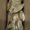 40 Pieces Gold Glittered Artificial Leaf Spray Picks 12" Tall for Christmas Winter Wedding Wreath Tree Swag Floral Arrangment Vase Bouquets Table Centerpieces Decoration