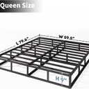 HUEIIS Queen Box Spring 9 Inch High Profile Strong Metal Frame Mattress Foundation, Quiet Noise-Free,Easy Assembly, 3000lbs Max Weight Capacity