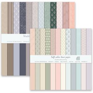 Scrapbook Paper 12x12 Inch, 48 Sheets Pastel Decorative Craft Papers, Double Sided Patterned Background Paper for Scrapbooking Card Making Journaling Decor