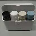 Travel Bottles with Case, 4x2oz TSA Approved, Leak-Proof, Press to Unlock, Compact & Portable Travel Toiletries (White)